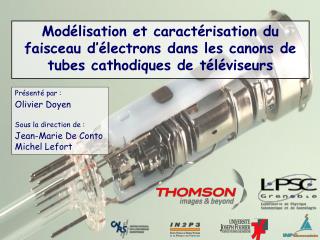 Modélisation et caractérisation du faisceau d’électrons dans les canons de tubes cathodiques de téléviseurs