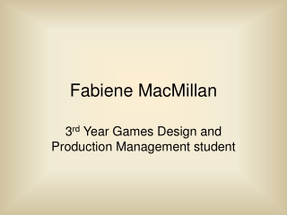 Fabiene MacMillan
