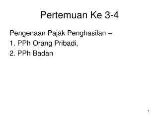 Pertemuan Ke 3-4