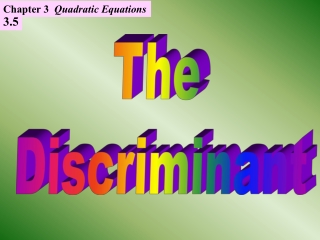 The  Discriminant