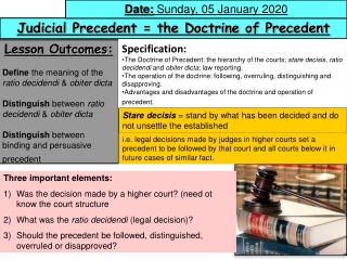 PPT - Judicial Precedent = The Doctrine Of Precedent PowerPoint ...