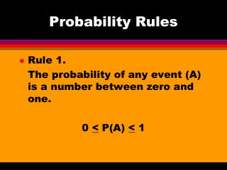 Probability Rules