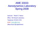 AME 33033 Aerodynamics Laboratory Spring 2008
