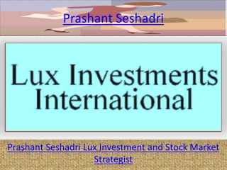 Prashant Seshadri Online trading