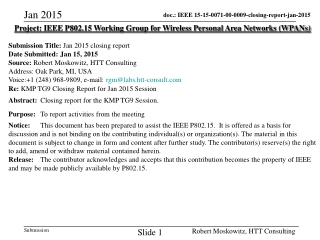 Project: IEEE P802.15 Working Group for Wireless Personal Area Networks (WPANs)
