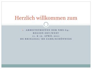 Herzlich willkommen zum