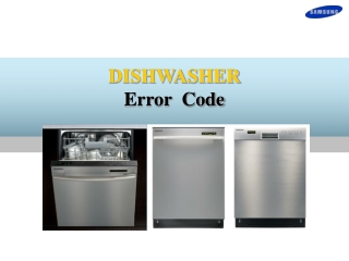 DISHWASHER Error  Code