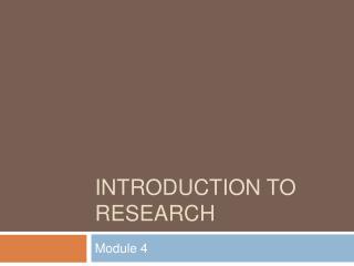 introduction in research slideshare