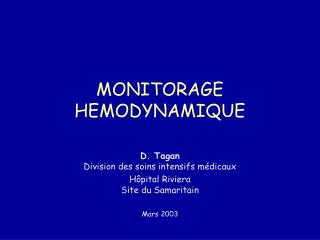 MONITOR AGE HEMODYNAMIQUE