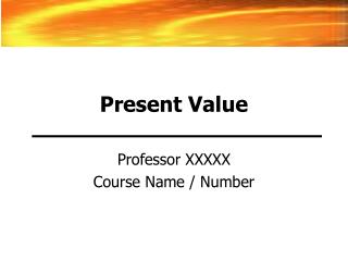 Present Value