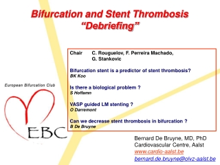 Bifurcation and Stent Thrombosis “Debriefing”