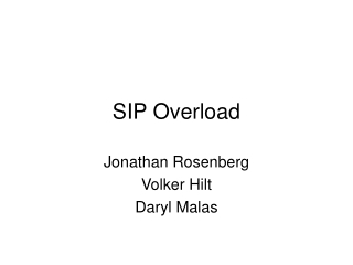 SIP Overload