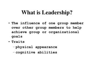 What is Leadership?