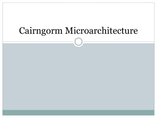 Cairngorm Microarchitecture