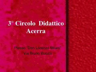 3° Circolo Didattico Acerra