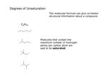 Degrees of Unsaturation