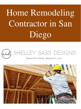 Home Remodeling Contractor in San Diego