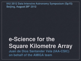 e-Science for the Square Kilometre Array
