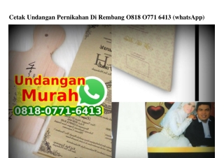 Cetak Undangan Pernikahan Di Rembang Ö818~Ö771~6413[wa]