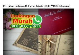 Percetakan Undangan Di Daerah Jakarta 081807716413[wa]