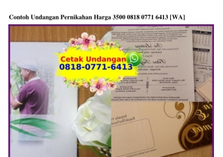 Contoh Undangan Pernikahan Harga 3500 O818.O771.6413[wa]