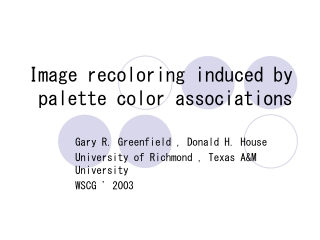 Image recoloring induced by palette color associations