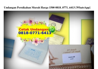 Undangan Pernikahan Murah Harga 1500 0818•0771•6413[wa]