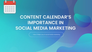 Importance of content calendar in social media marketing | SMBELAL.COM