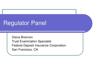 Regulator Panel