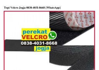 Topi Velcro Jogja 0838_4031_8668[wa]