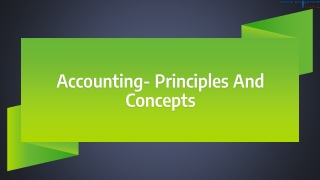 Best Principles and concepts for Accounting Assignment Help