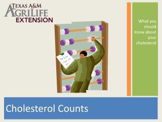 Cholesterol Counts
