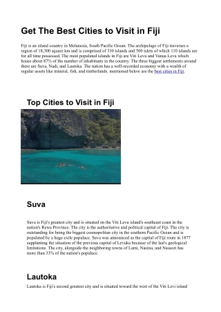 Cities in Fiji