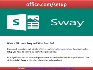 How to Help Microsoft Sway in Documentation - Office.com/setup