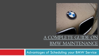 A Complete Guide On BMW Maintenance