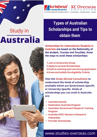 Types of Australian Scholarships and Tips to obtain them