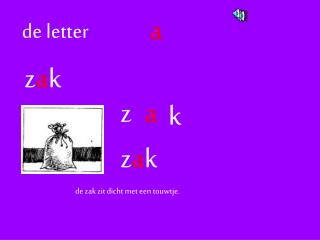 de letter