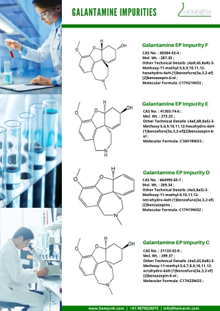 Galantamine Impurity | Impurities Standard | Hemarsh Technologies