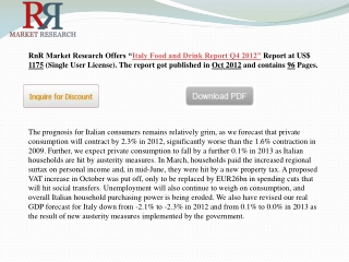 2012 Food and Drink Market Report Q4 in Italy