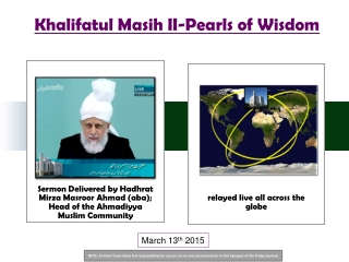 Khalifatul Masih II-Pearls of Wisdom