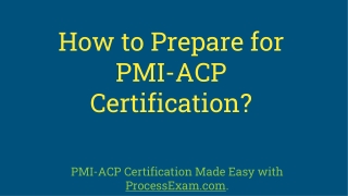 PMI-ACP | Agile Practitioner Certification | PDF