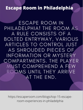 Escape Room in Philadelphia