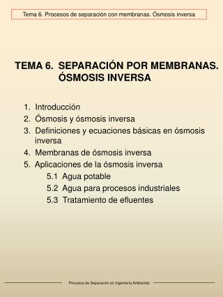 Procesos de Separación en Ingeniería Ambiental