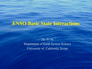 ENSO-Basic State Interactions