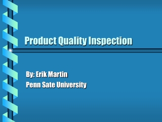 Product Quality Inspection