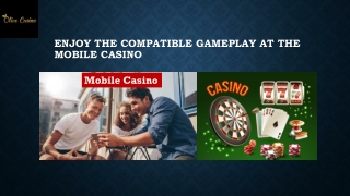 Enjoy the compatible gameplay at the mobile casino