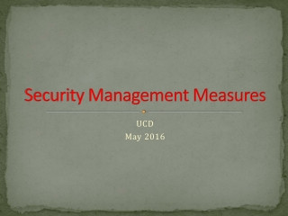 Security Management Measures
