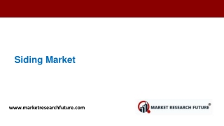 Global siding market analysis