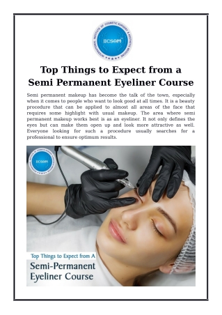 Top Things to Expect from a Semi Permanent Eyeliner Course