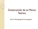 Construcci n de un Marco Te rico